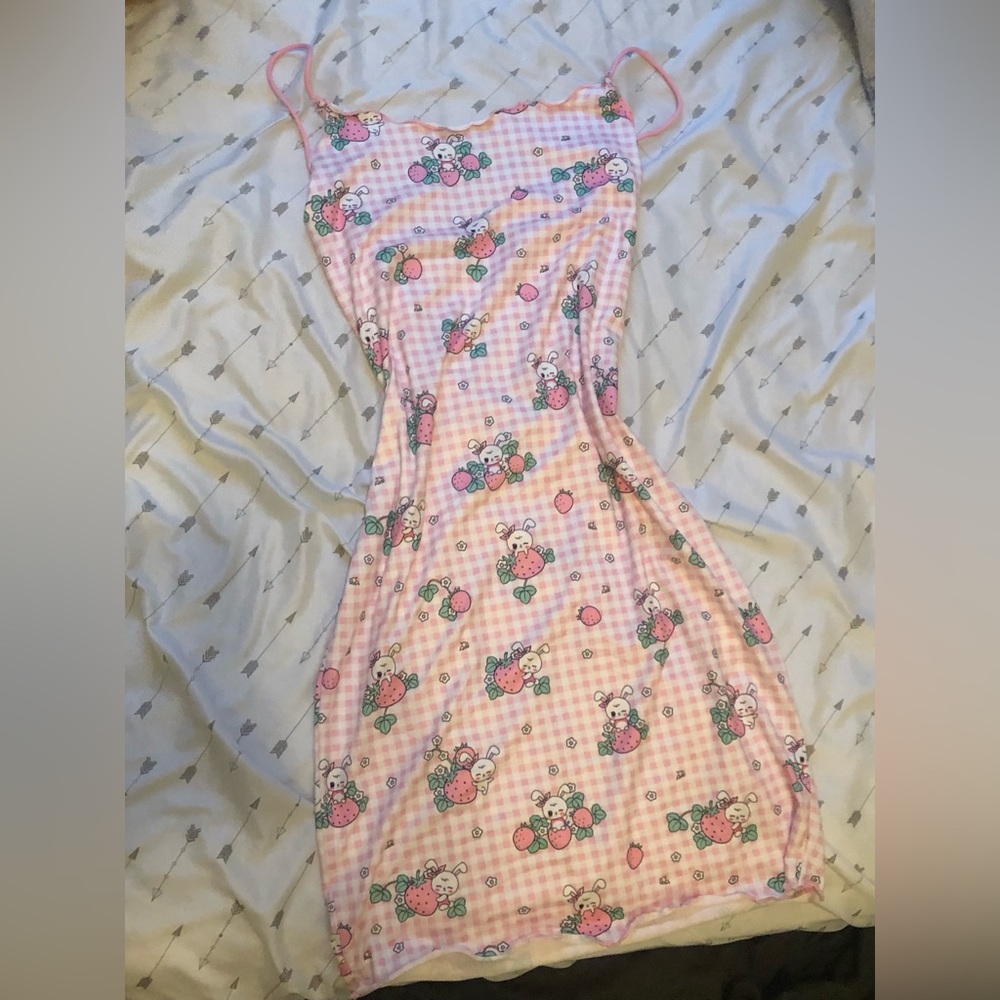 Bunnies and berries slip dress